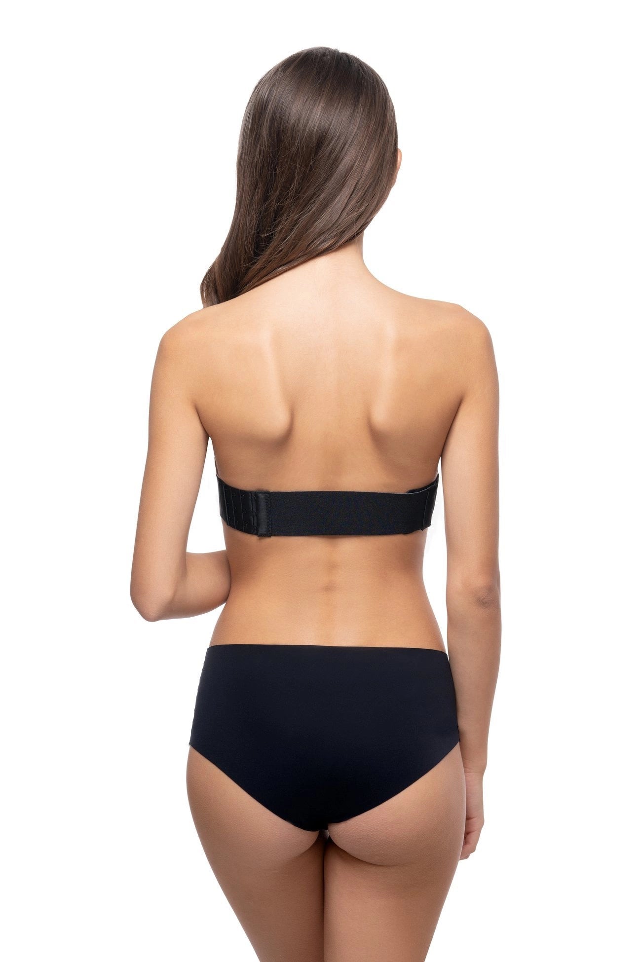 Black strapless self-adhesive bra with interchangeable back (Discount Group B) | Gorteks | MySalvio
