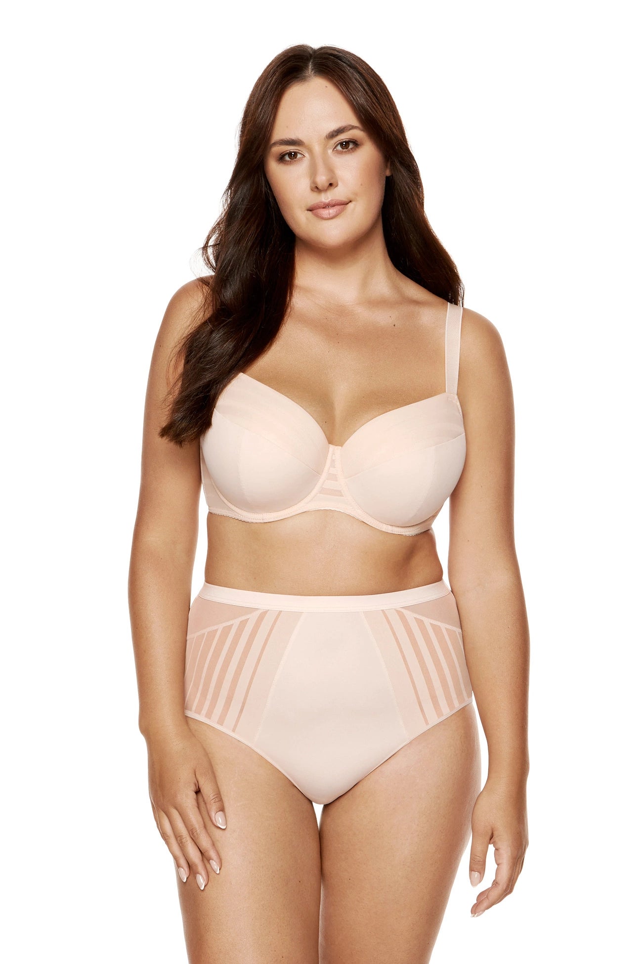 Luna padded striped bra beige (Discount Group A) | Gorteks | MySalvio