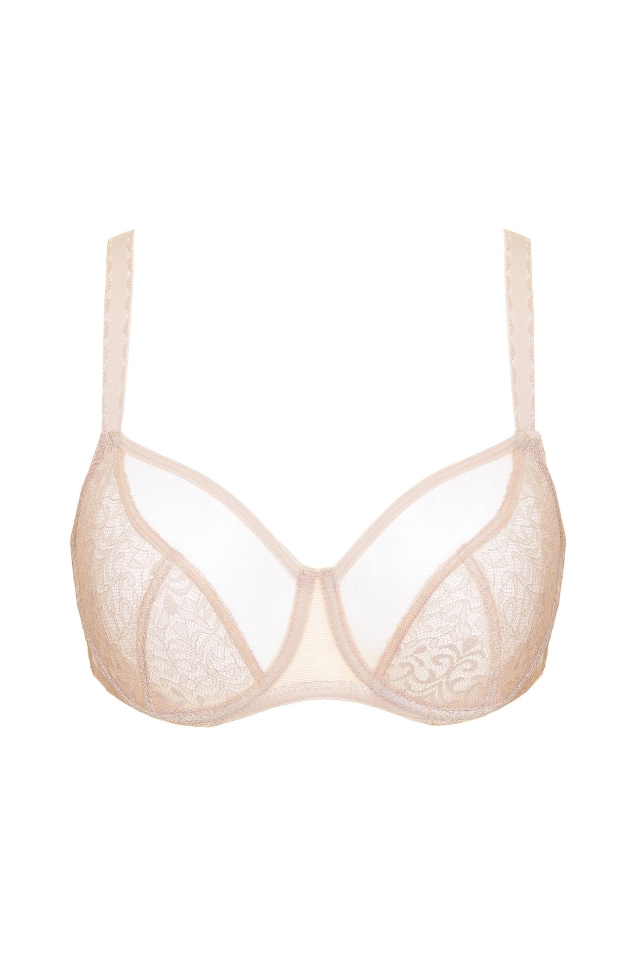 Gabi beżowy biustonosz miękki koronkowy plus size (Grupa rabatowa A) | Gorteks | MySalvio