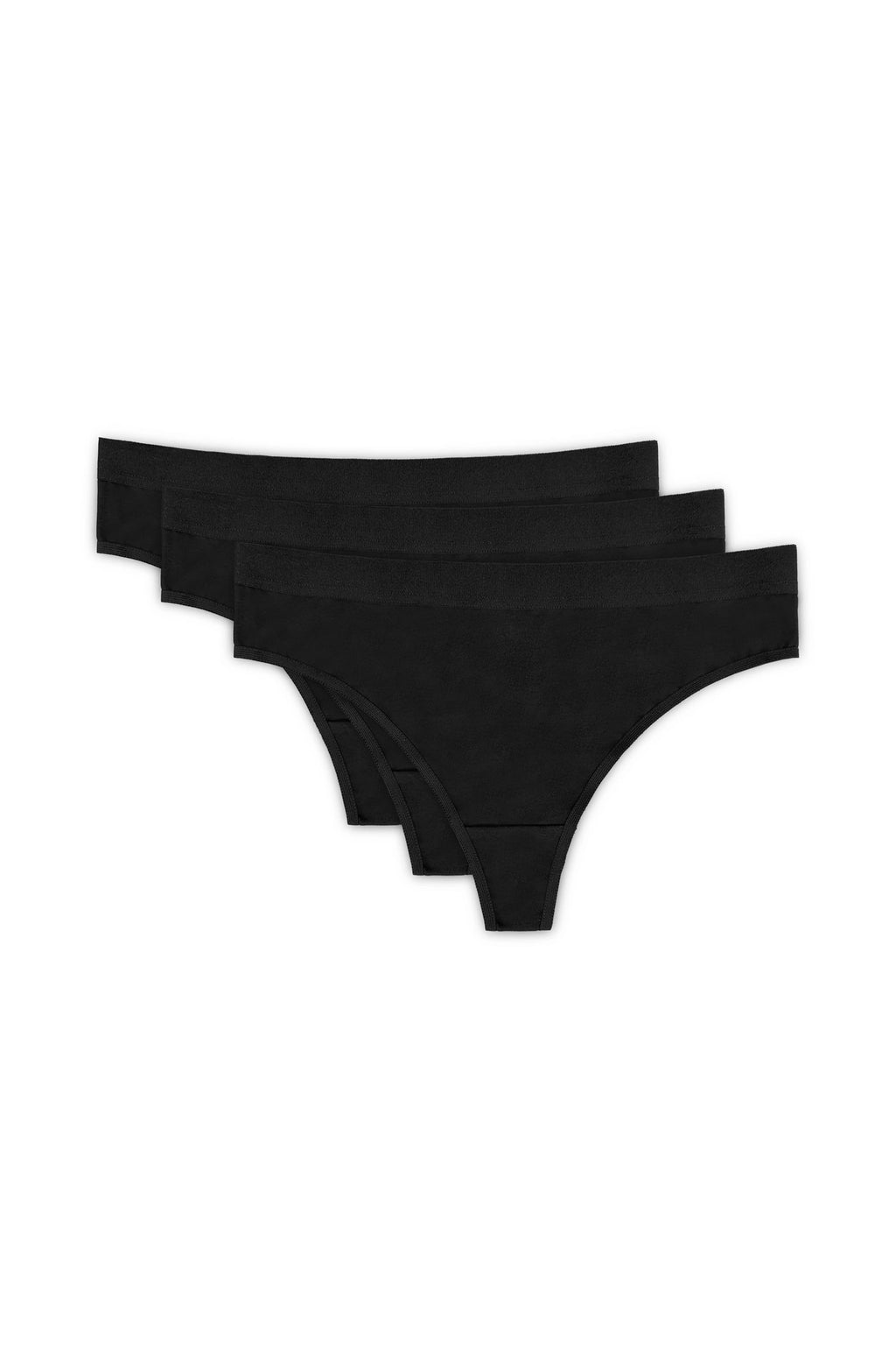Alana cotton thongs 3-pack black color (Discount Group A) | Gorteks | MySalvio