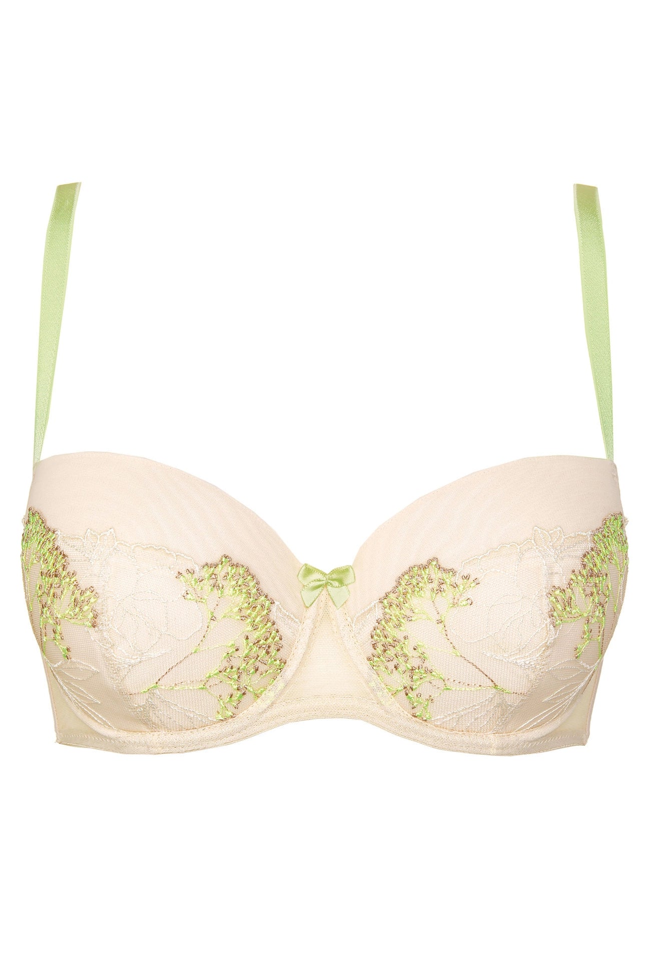 Soleil padded bra with original embroidery beige (Discount Group B) | Gorteks | MySalvio