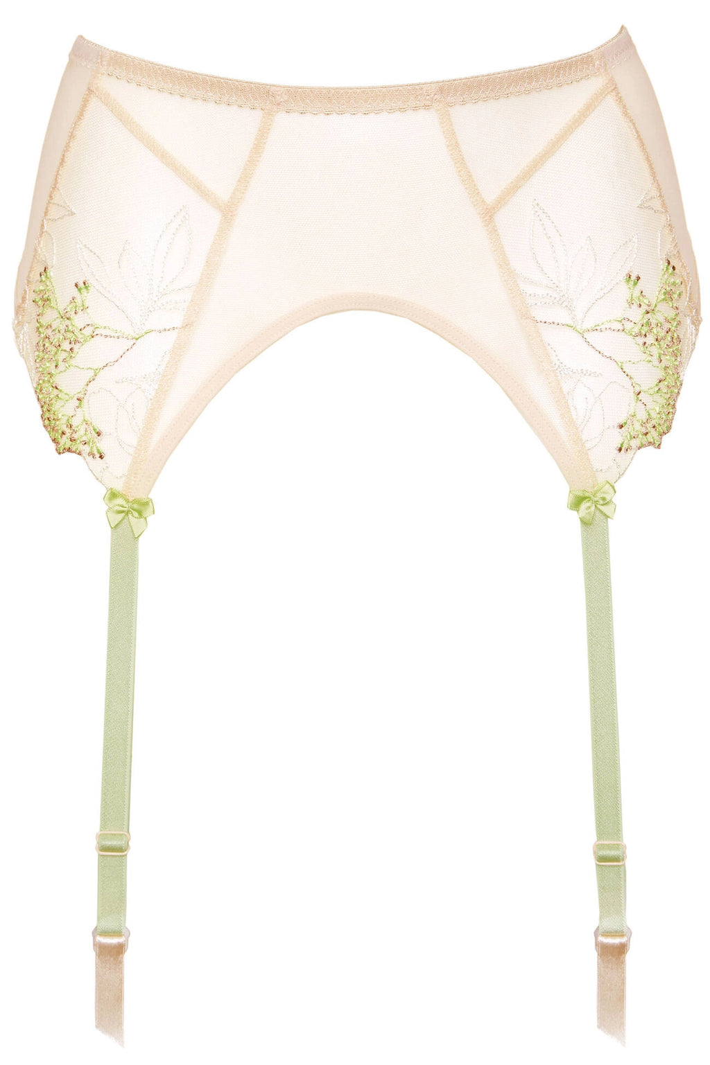 Soleil garter belt with embroidery and tulle (Discount Group B) | Gorteks | MySalvio