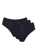 Lucky seamless briefs with decorative edge 3-pack black (Discount Group A) | Gorteks | MySalvio