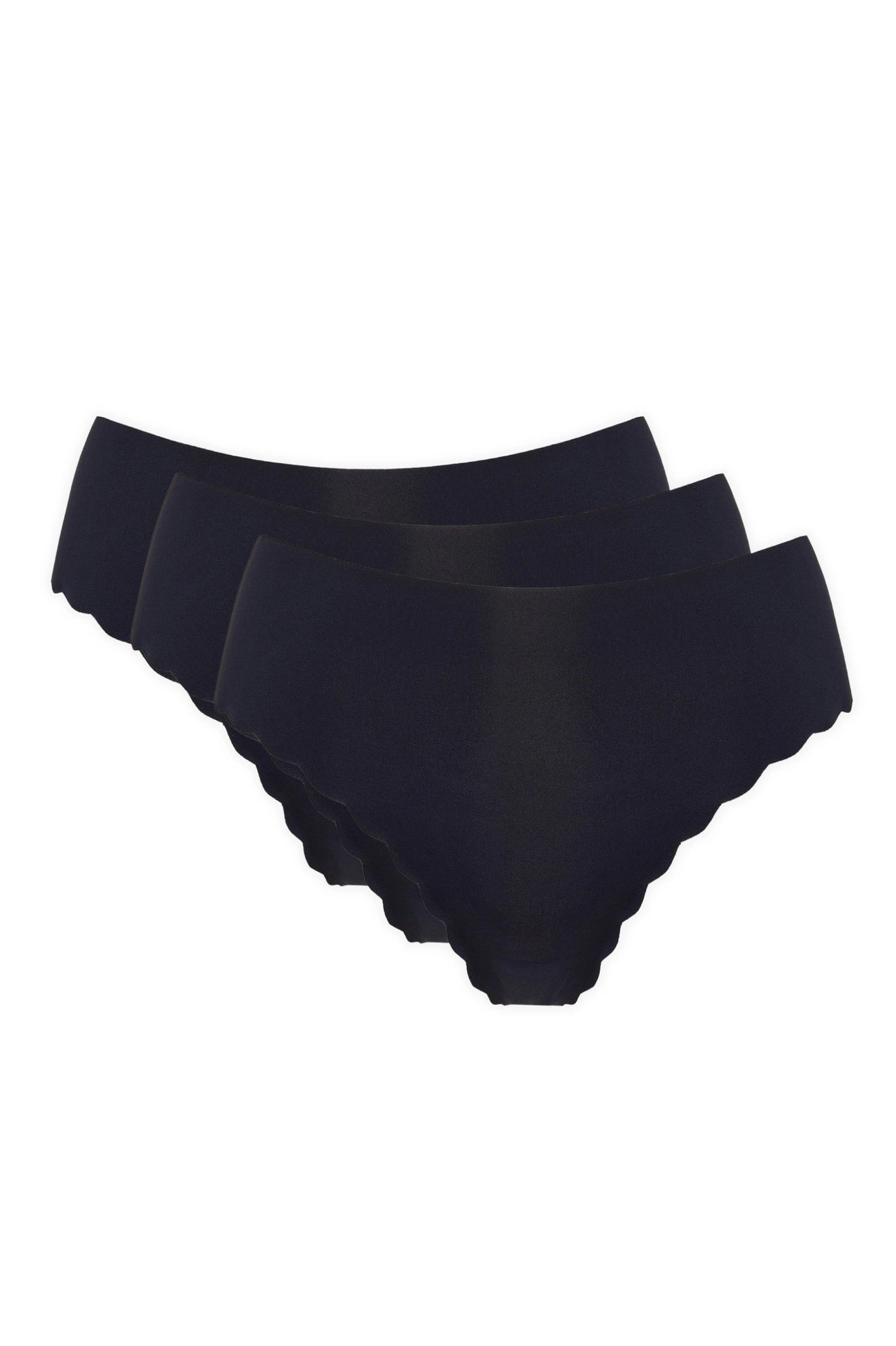 Lucky seamless briefs with decorative edge 3-pack black (Discount Group A) | Gorteks | MySalvio