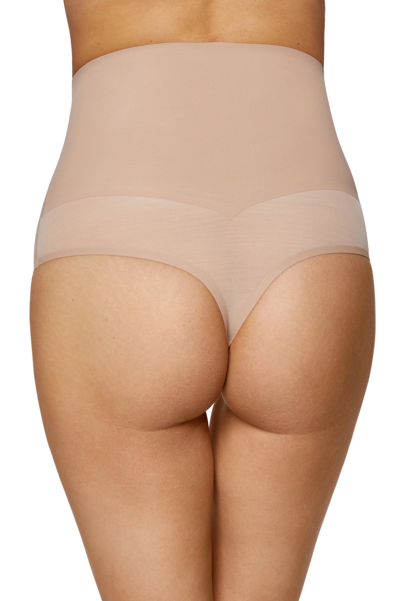 Maria beige high-waisted shaping thong (Discount Group A) | Gorteks | MySalvio