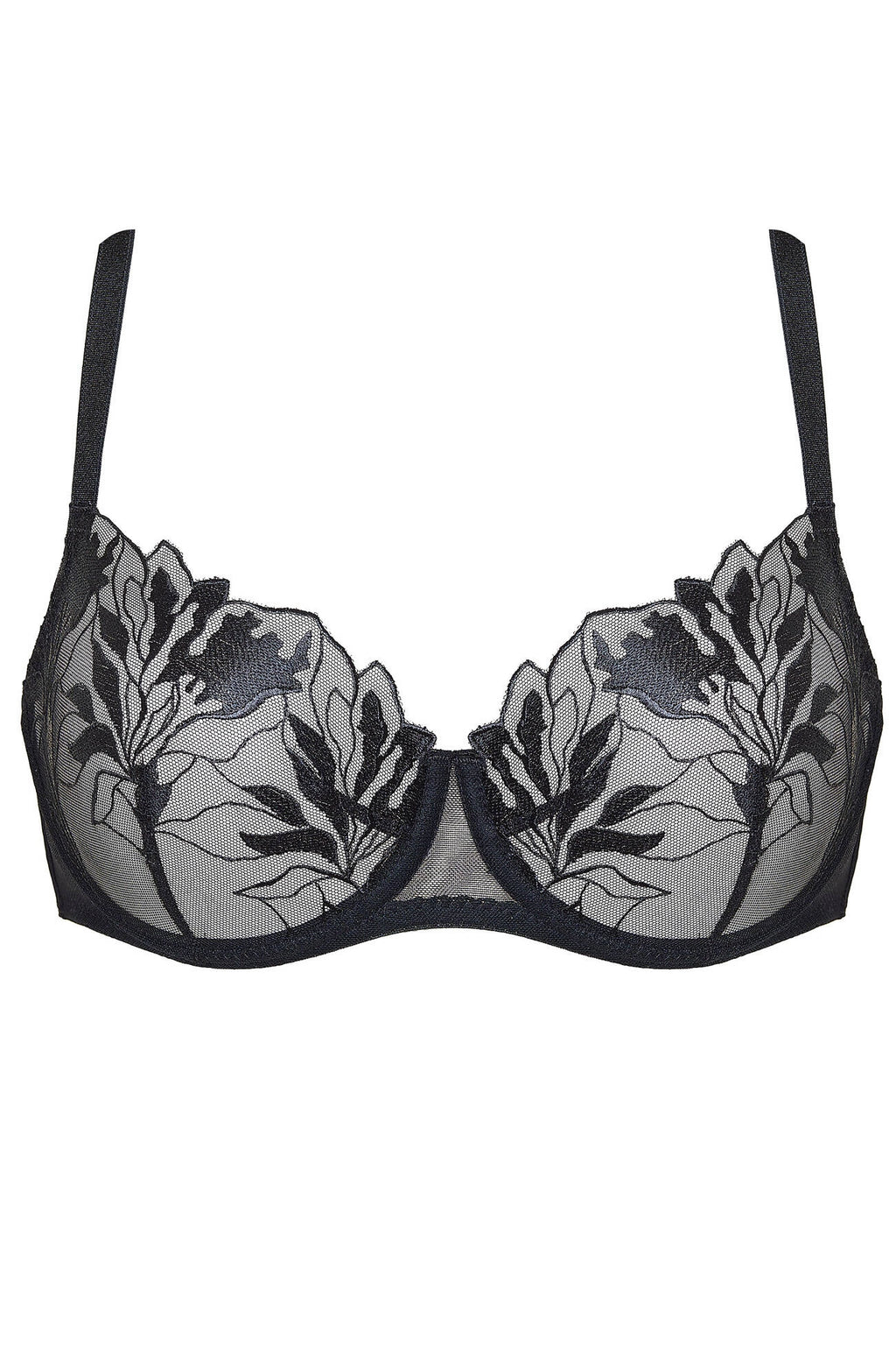 Coco soft bra with embroidery black (Discount Group A) | Gorteks | MySalvio