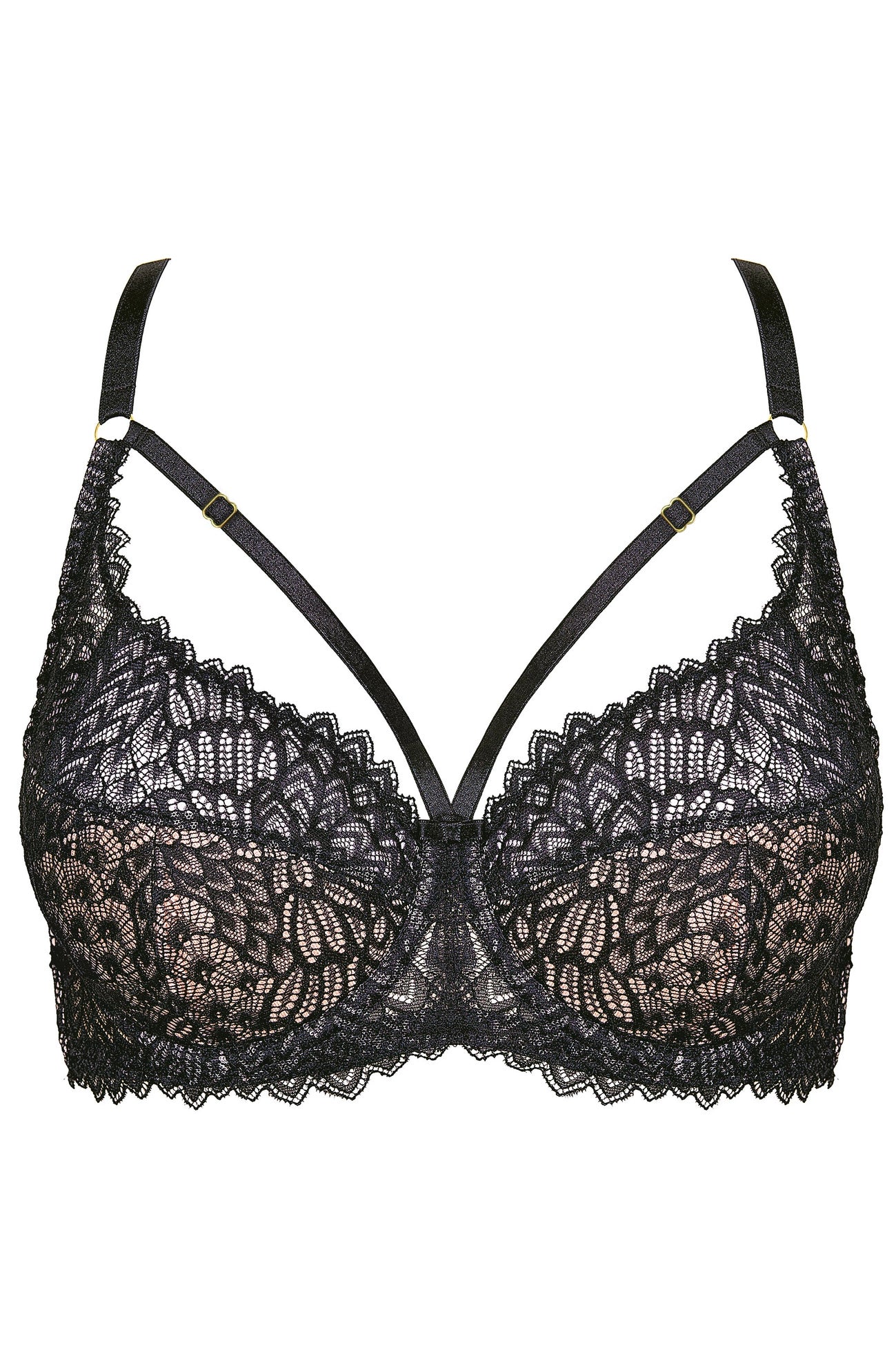 Celeste semi-padded bra with straps black (Discount Group A) | Gorteks | MySalvio