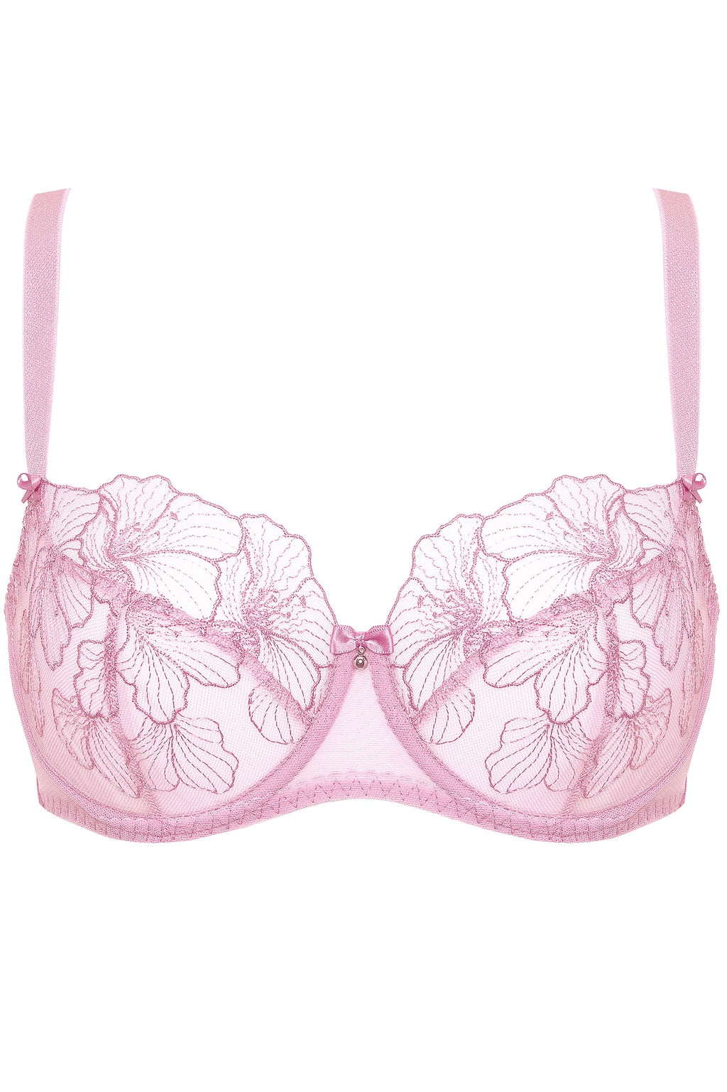 Bloom soft bra with embroidery pink (Discount Group A) | Gorteks | MySalvio