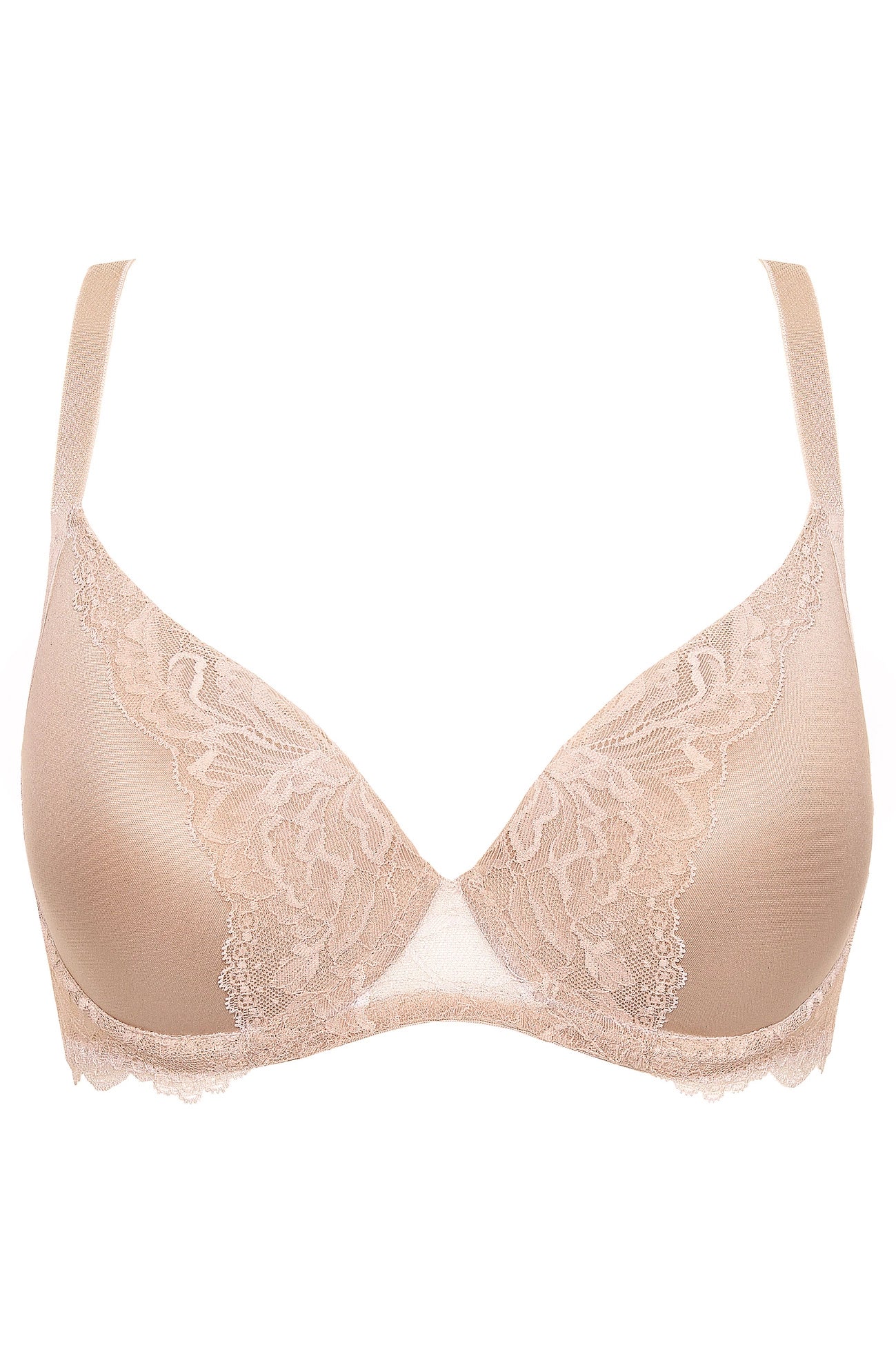 Kiara padded bra with lace beige (Discount Group A) | Gorteks | MySalvio