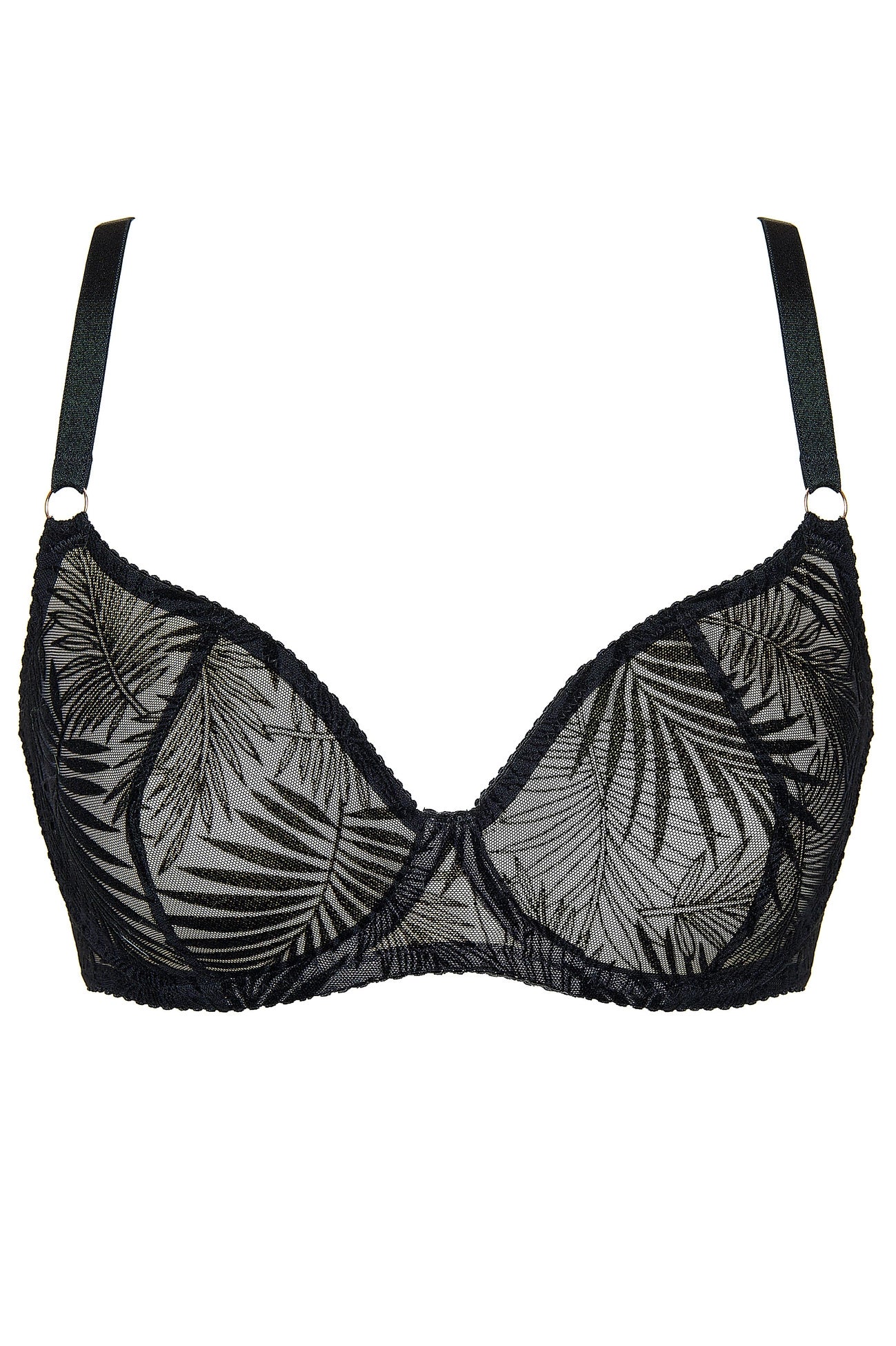 Mare soft bra with palm pattern black (Discount Group B) | Gorteks | MySalvio
