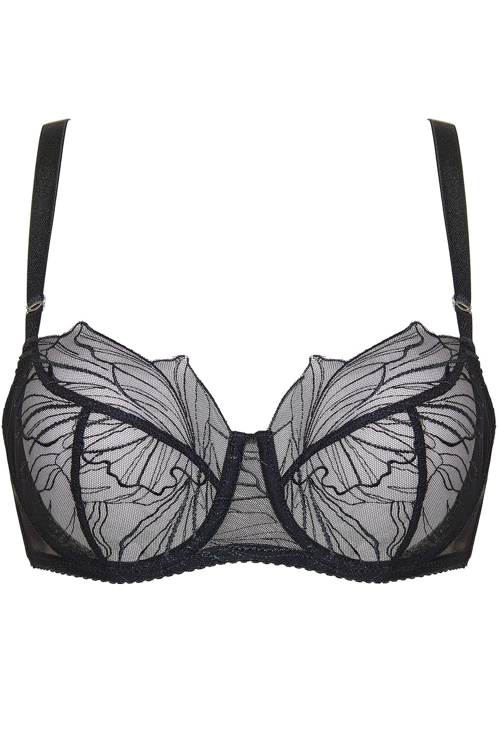 Aurora soft embroidered bra black (Discount Group A) | Gorteks | MySalvio