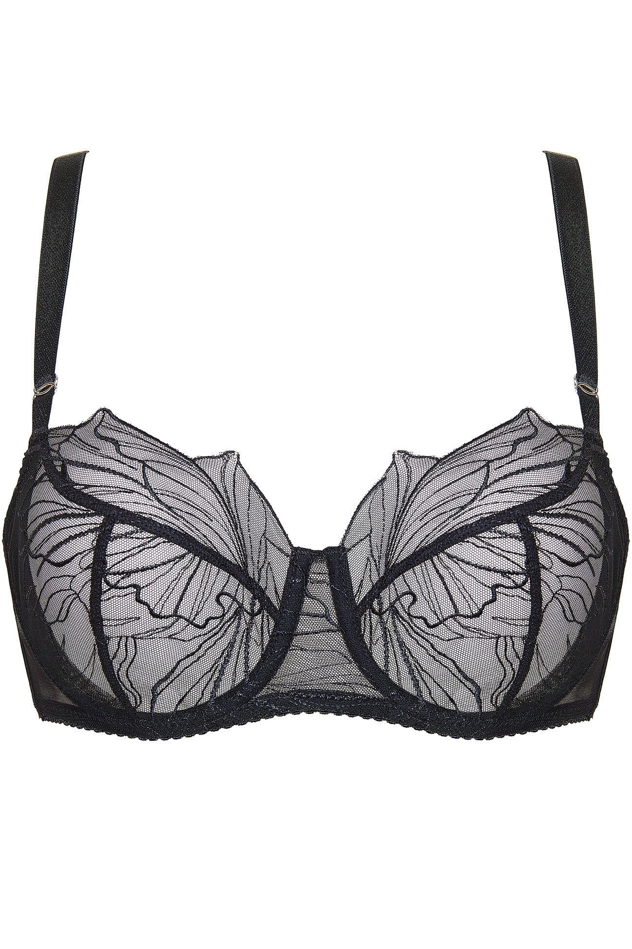 Aurora soft embroidered bra black (Discount Group A) | Gorteks | MySalvio