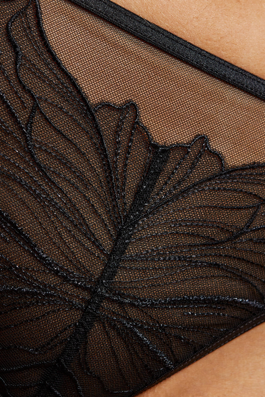 Aurora embroidered thong (black) (Discount Group B) | MySalvio
