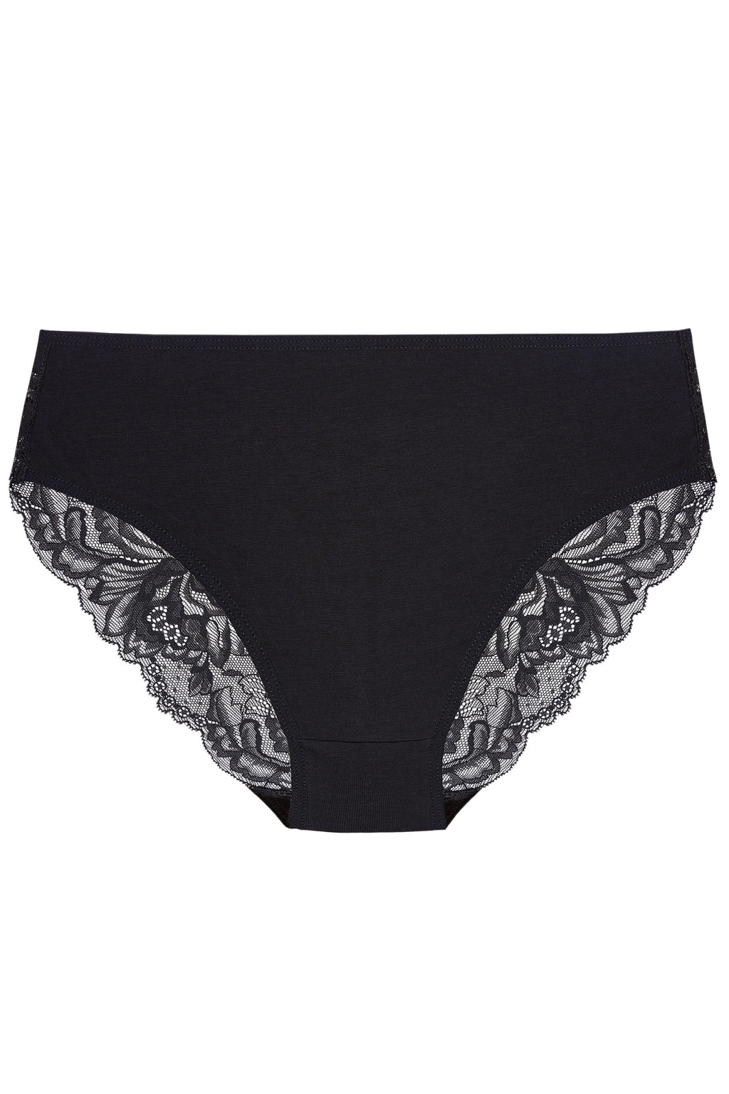 Eliza cotton briefs with lace back 3-pack (black) (Discount Group A) | MySalvio