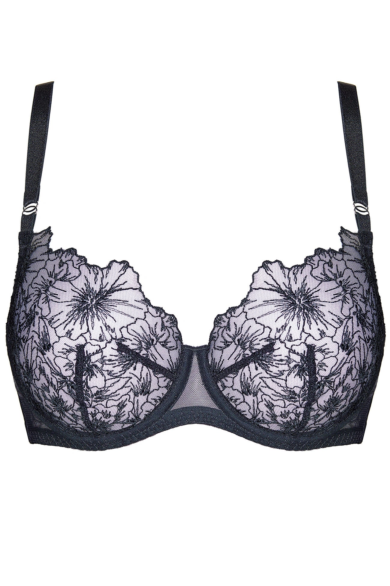 Noire Soft Embroidered Bra (Black) (Discount Group A) | Gorteks | MySalvio