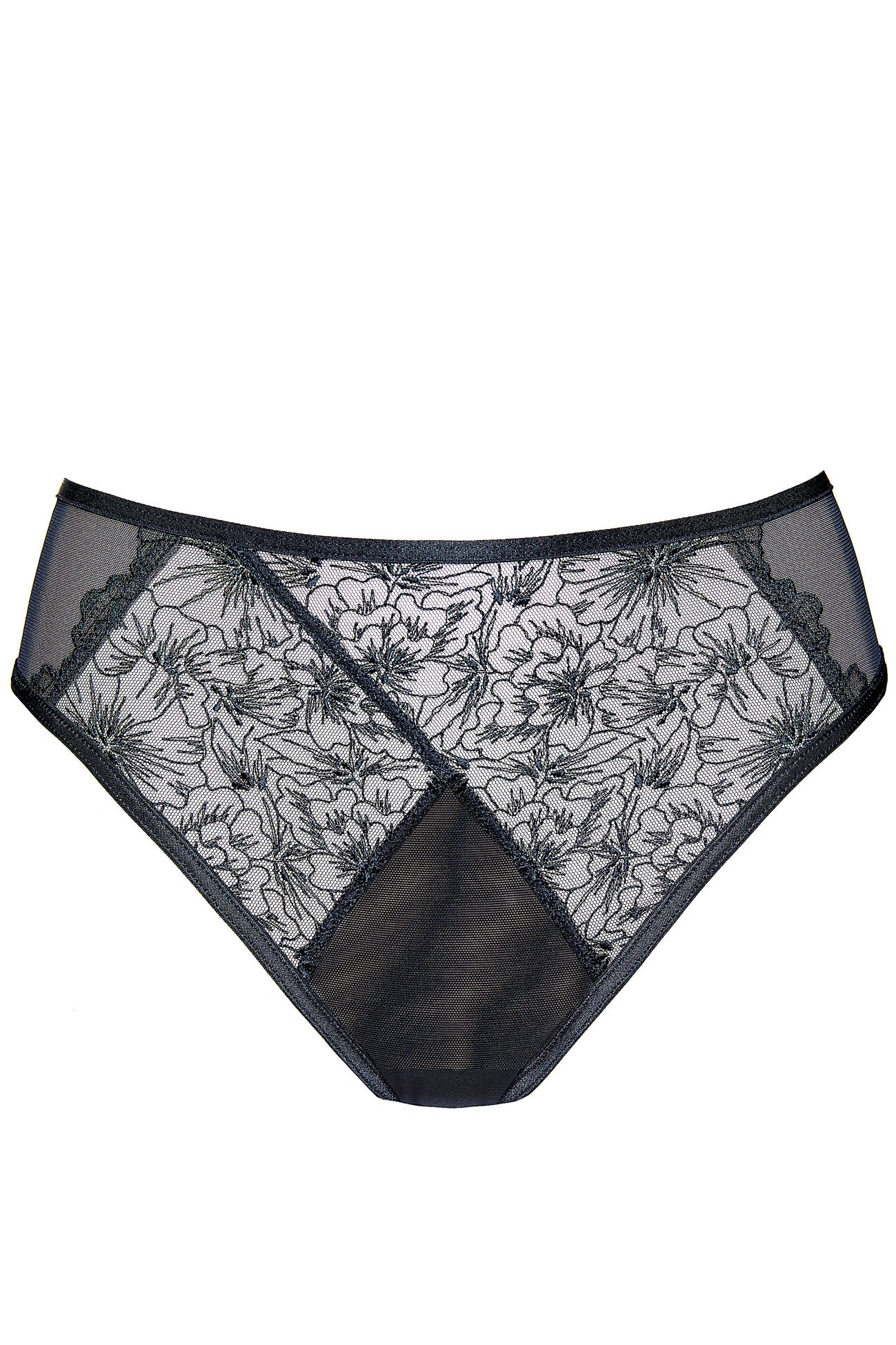 Noire Embroidered Thong (Black) (Discount Group B) | Gorteks | MySalvio