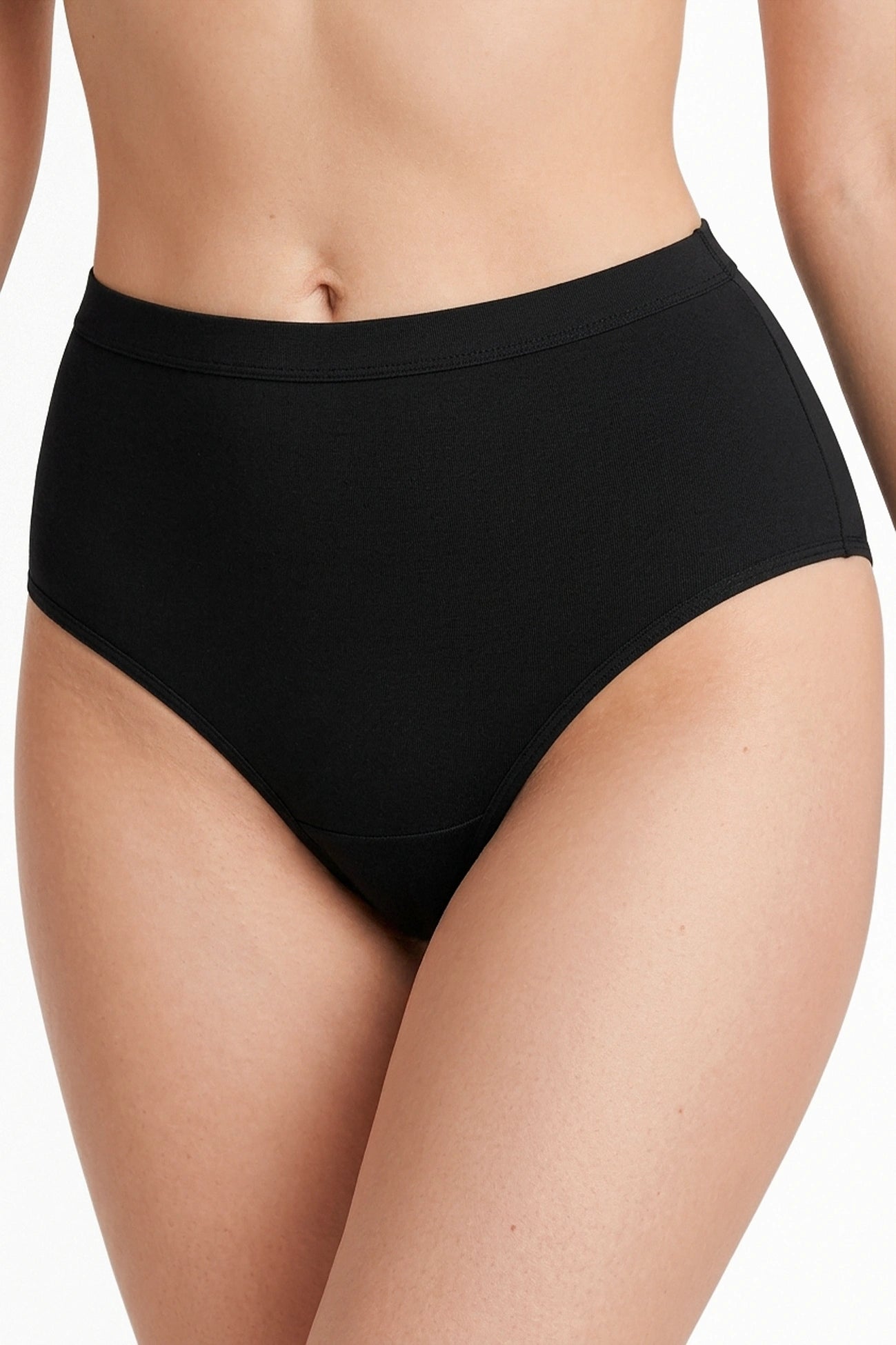 Sara High-Waist Cotton Briefs (Black, 3-Pack) (Discount Group B) | Gorteks | MySalvio