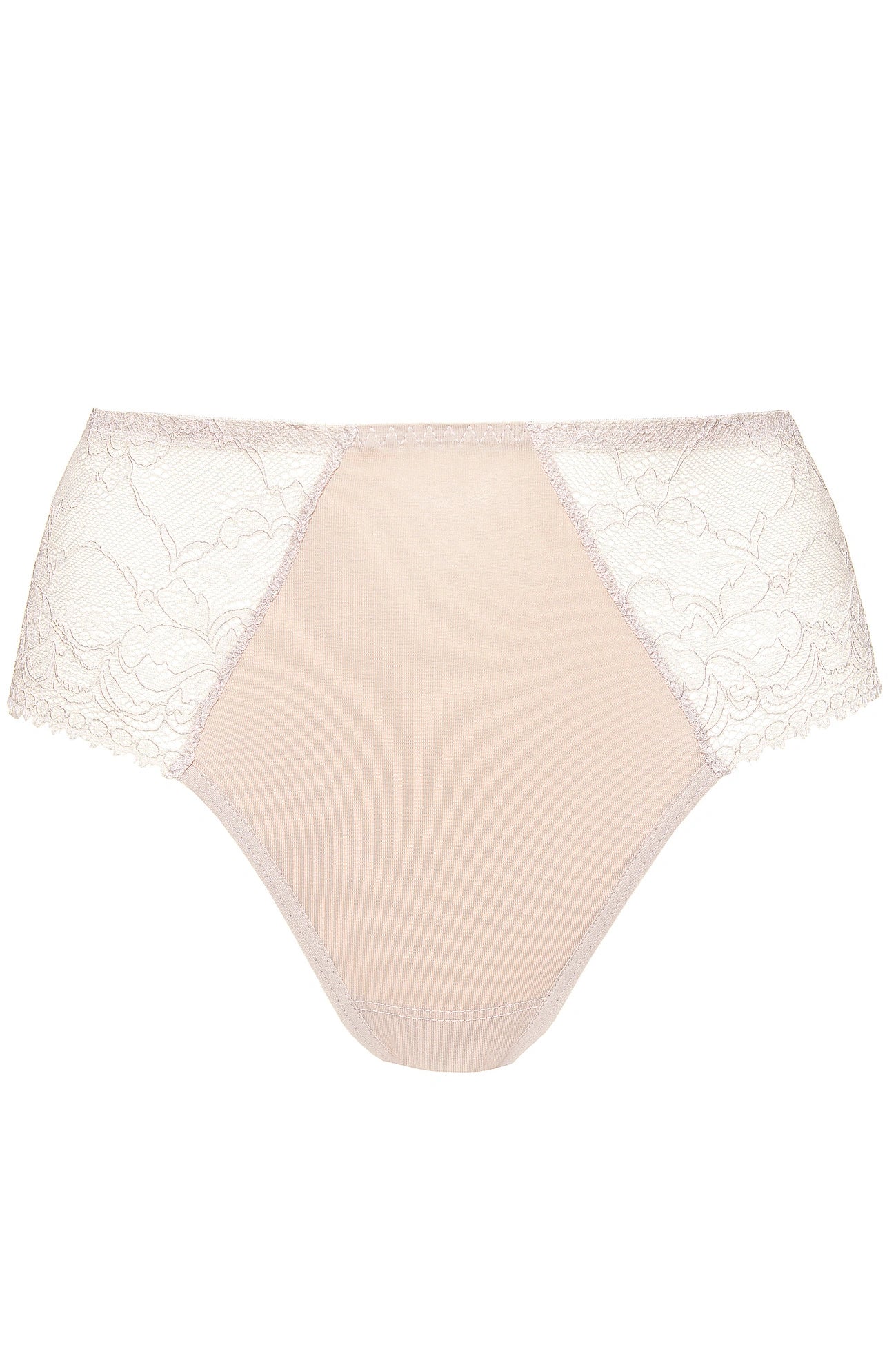 Amelia Cotton Brazilian Briefs with Lace (Beige) (Discount Group B) | Gorteks | MySalvio