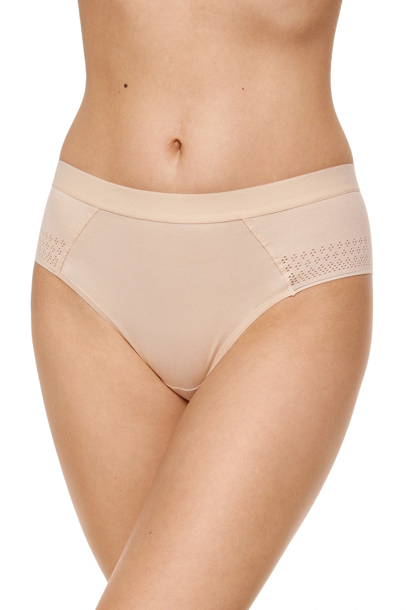 Olga Cotton Thong with Lace (3-Pack - Beige) (Discount Group A) | Gorteks | MySalvio