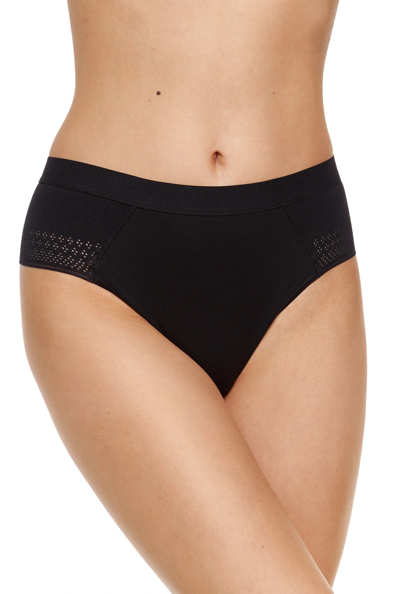 Olga Cotton Thong with Lace black (Discount Group A) (3-Pack) | Gorteks | MySalvio