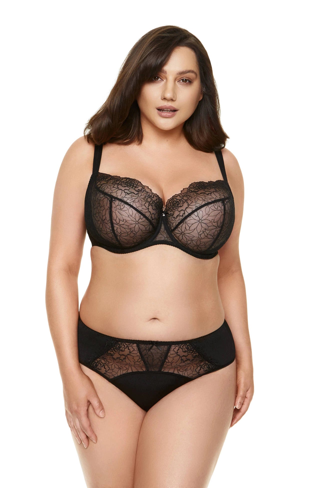 Pamela soft embroidered bra black (Discount Group A) | Gorteks | MySalvio